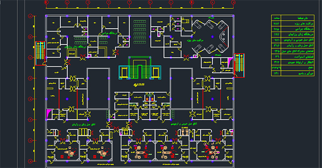 نقشه اتوکد بیمارستان