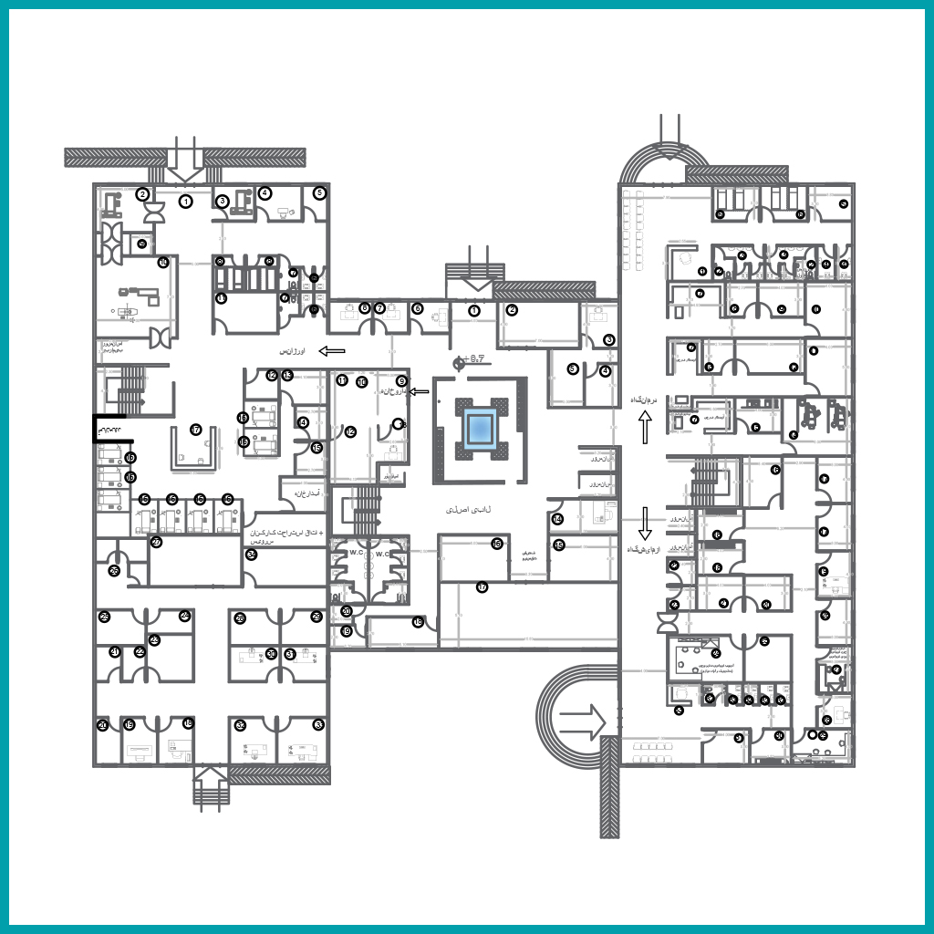 دانلود اتوکد بیمارستان + دانلود نقشه بیمارستان + پلان بیمارستان